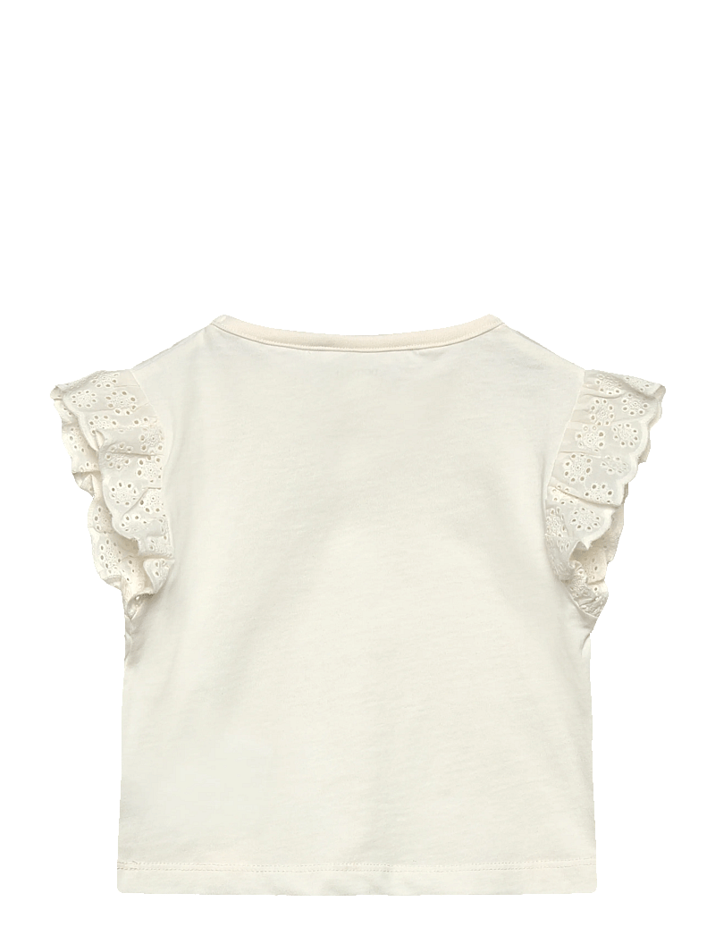 name it - NMFHAZEL CAPSL SH NREG TOP PB - kortærmede t-shirts - gardenia - 1