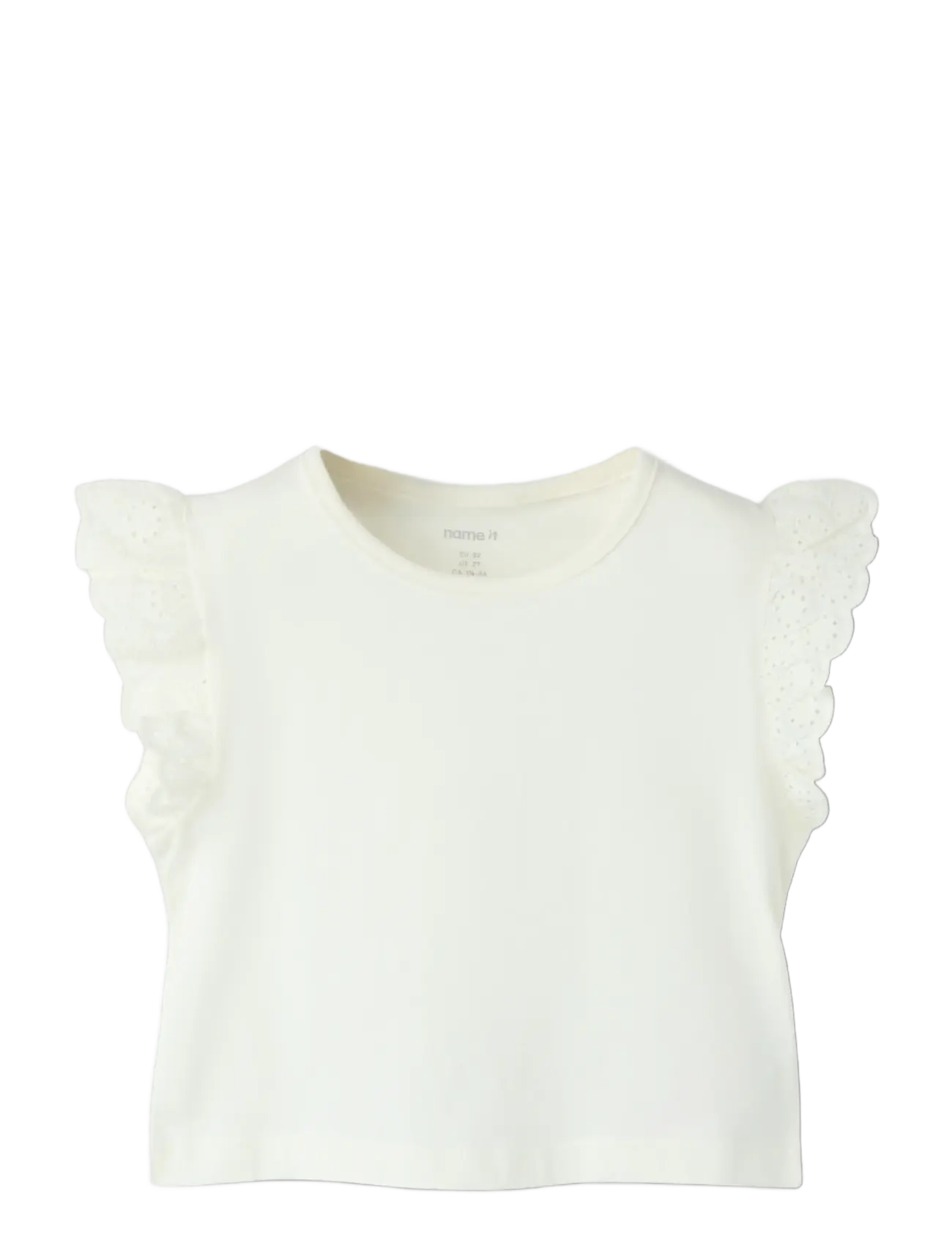 name it - NMFHAZEL CAPSL SH NREG TOP PB - lühikeste varrukatega t-särgid - gardenia - 2