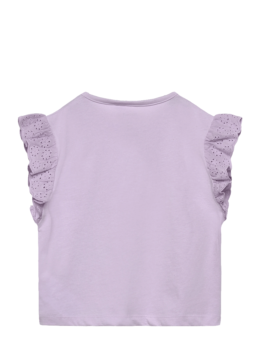 name it - NMFHAZEL CAPSL SH NREG TOP PB - kortærmede t-shirts - orchid petal - 1