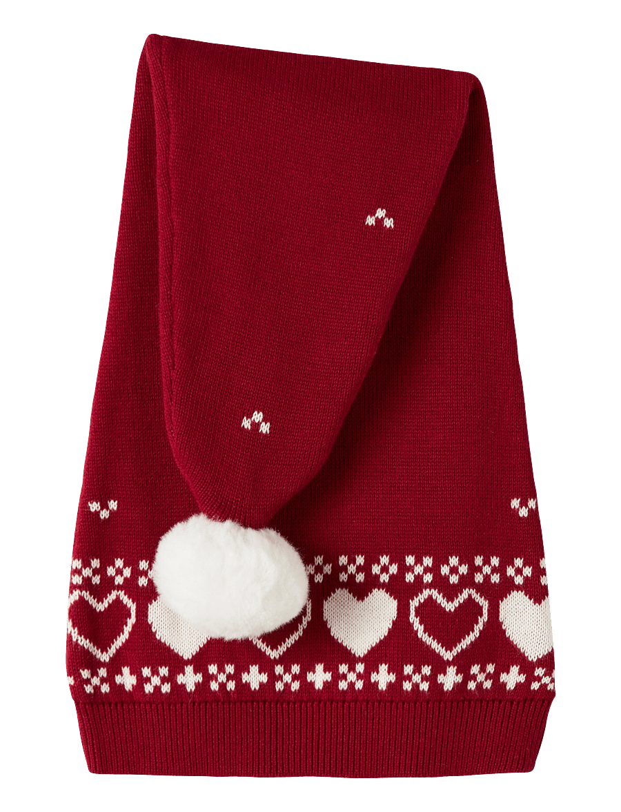 name it - NMNRISMAS KNIT HAT - wintermützen - red dahlia - 0