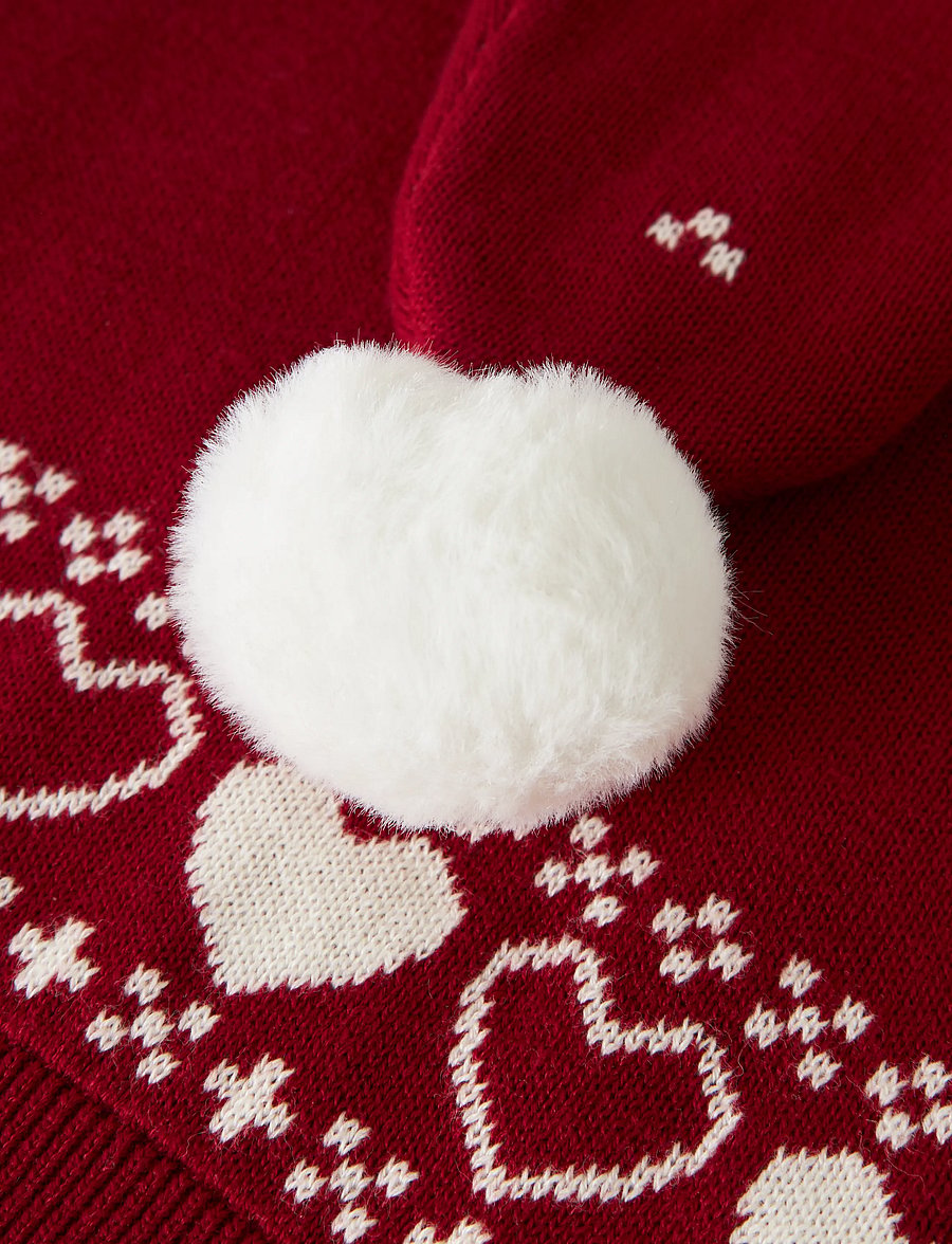 name it - NMNRISMAS KNIT HAT - wintermützen - red dahlia - 3