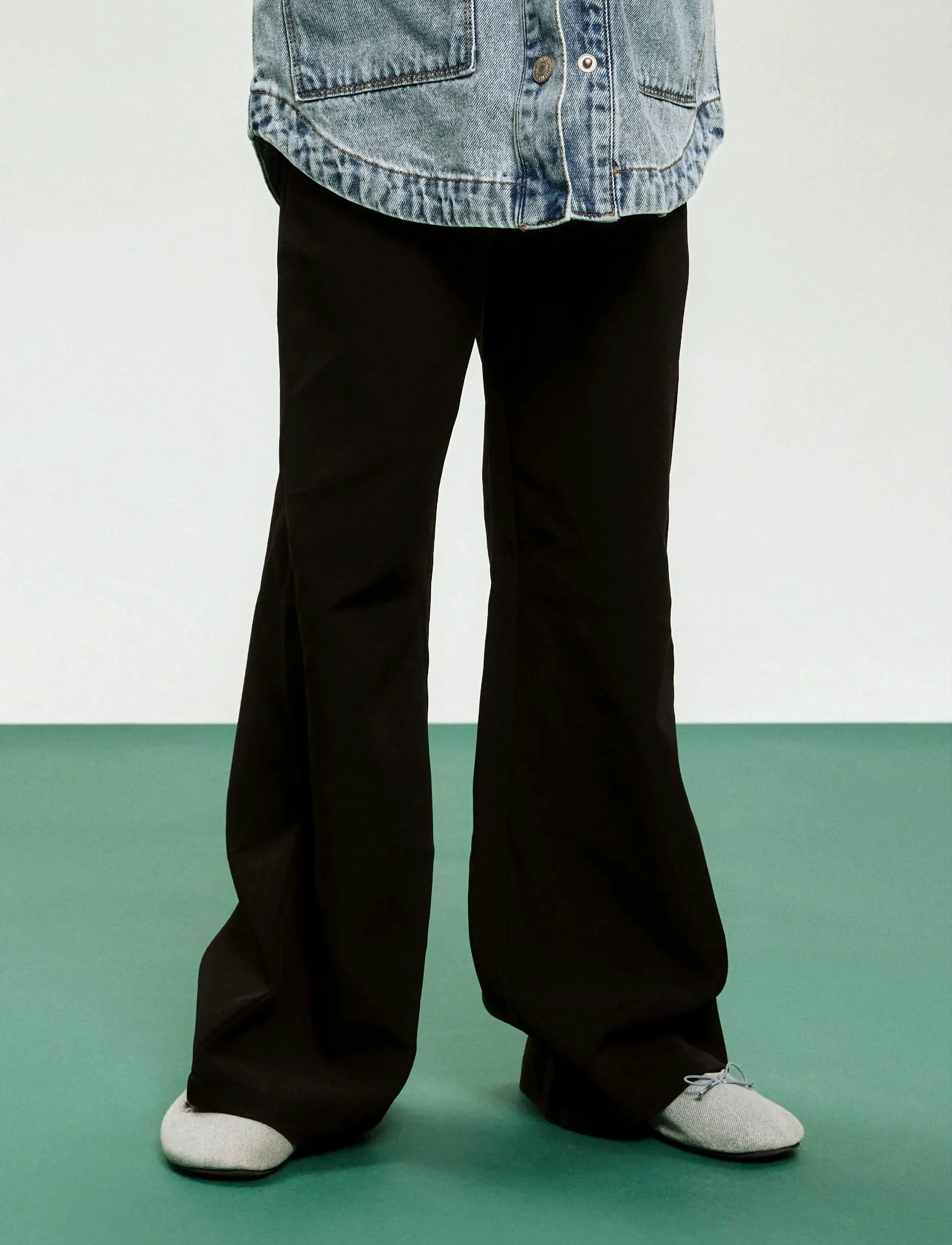 name it NKFTENRON WIDE PANT - Hosen - BLACK / black