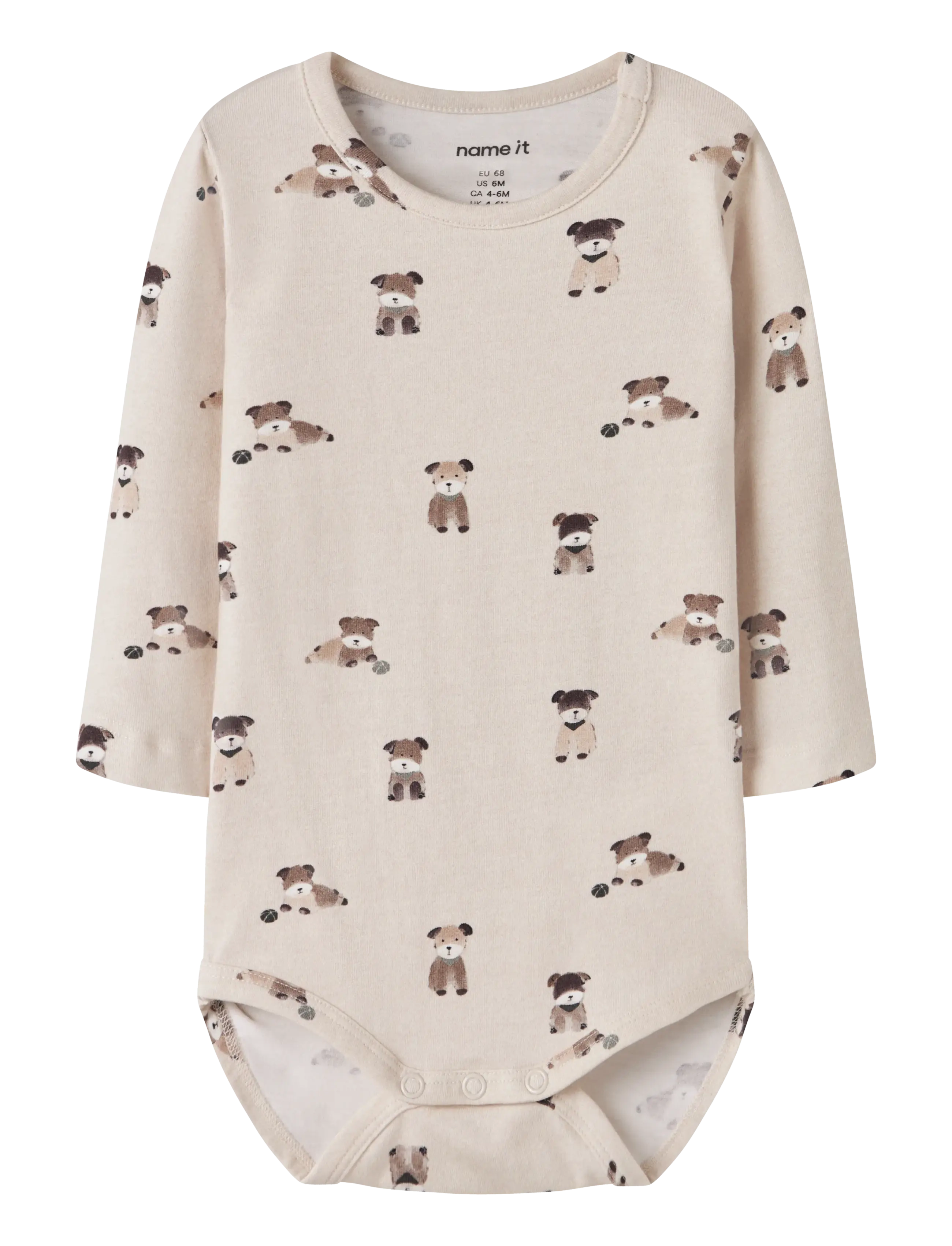 NAME IT Nbmtusher Ls Body Beige - 68 - Kinder