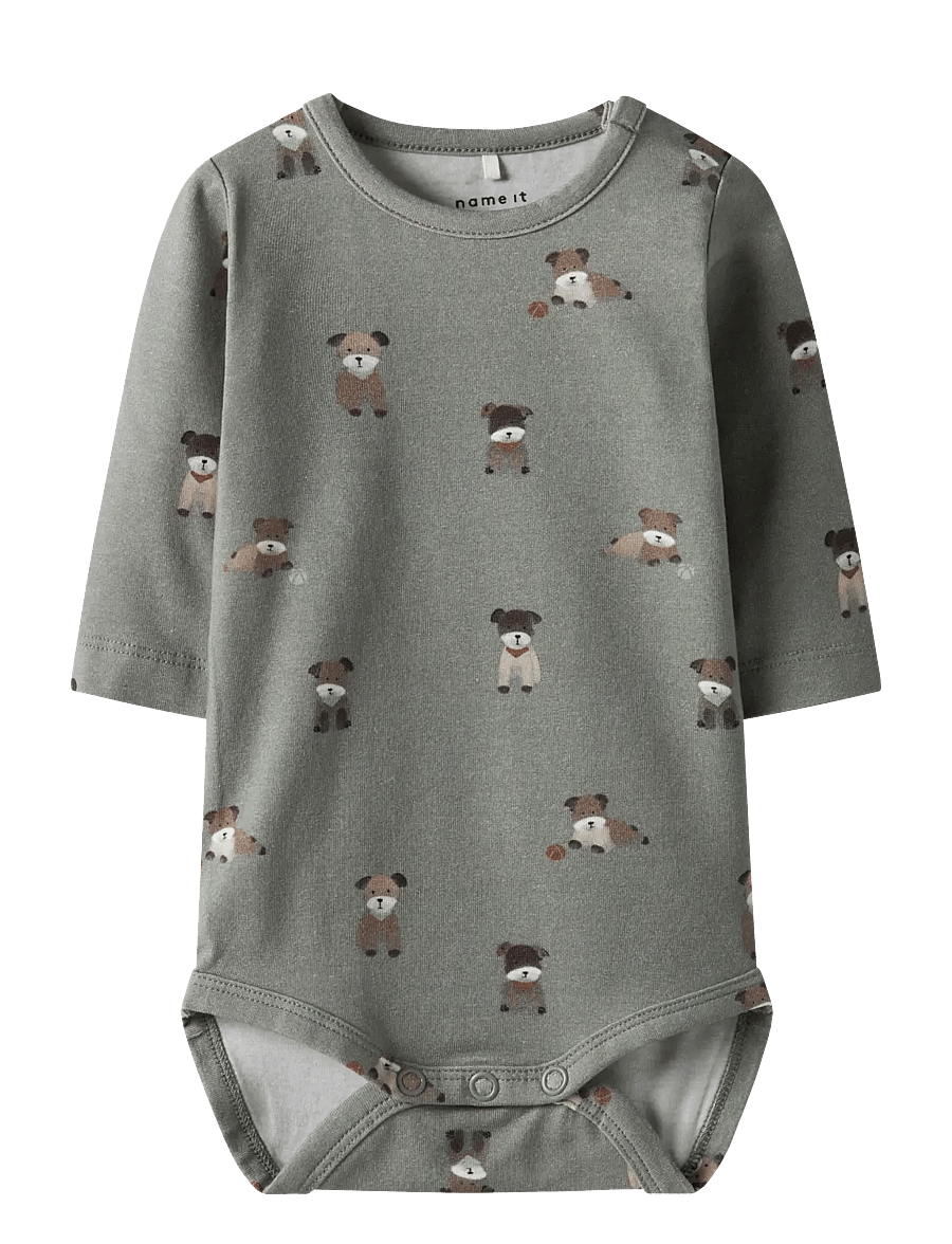 name it - NBMTUSHER LS BODY - langärmelig - shadow - 0