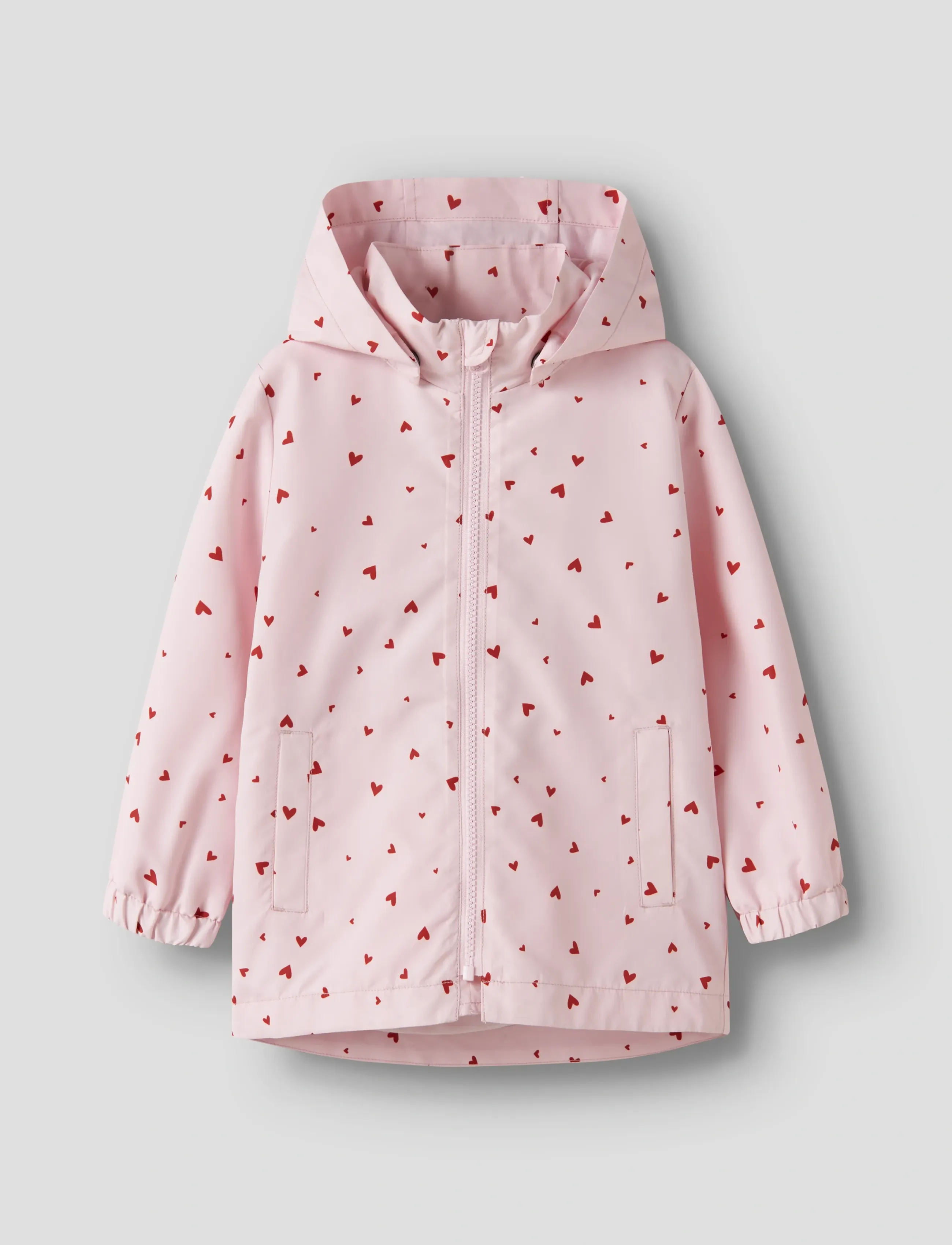 name it Nmfmaxi Jacket Li Aop Noos, Børn, Børne Regnjakke, Pink, Str: 98