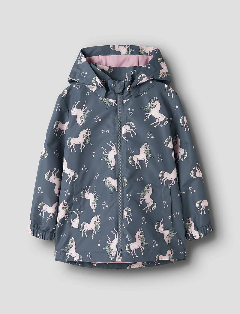 name it - NMFMAXI JACKET LI AOP NOOS - shell jakid - vintage indigo - 0