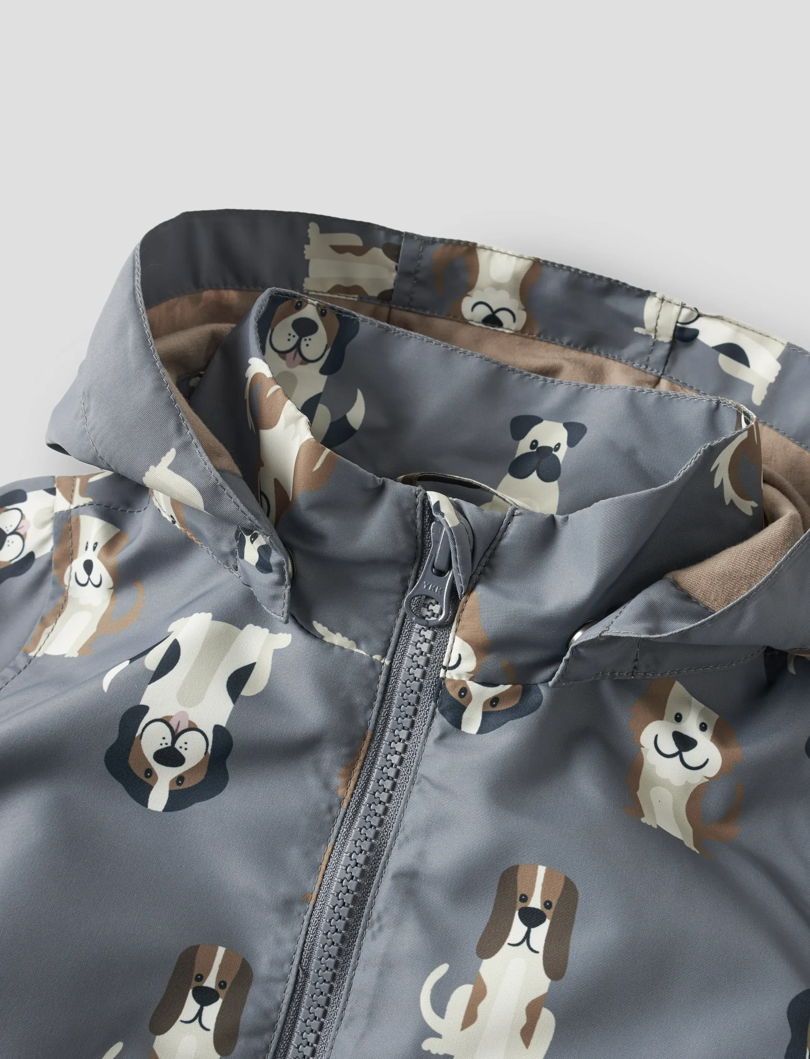 name it - NMMMAX JACKET LI AOP NOOS - efterårsjakker - flint stone - 3