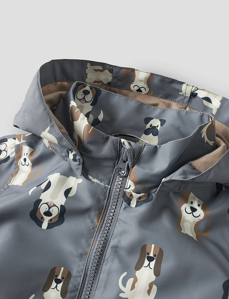 name it - NMMMAX JACKET LI AOP NOOS - shell-jacken - flint stone - 3