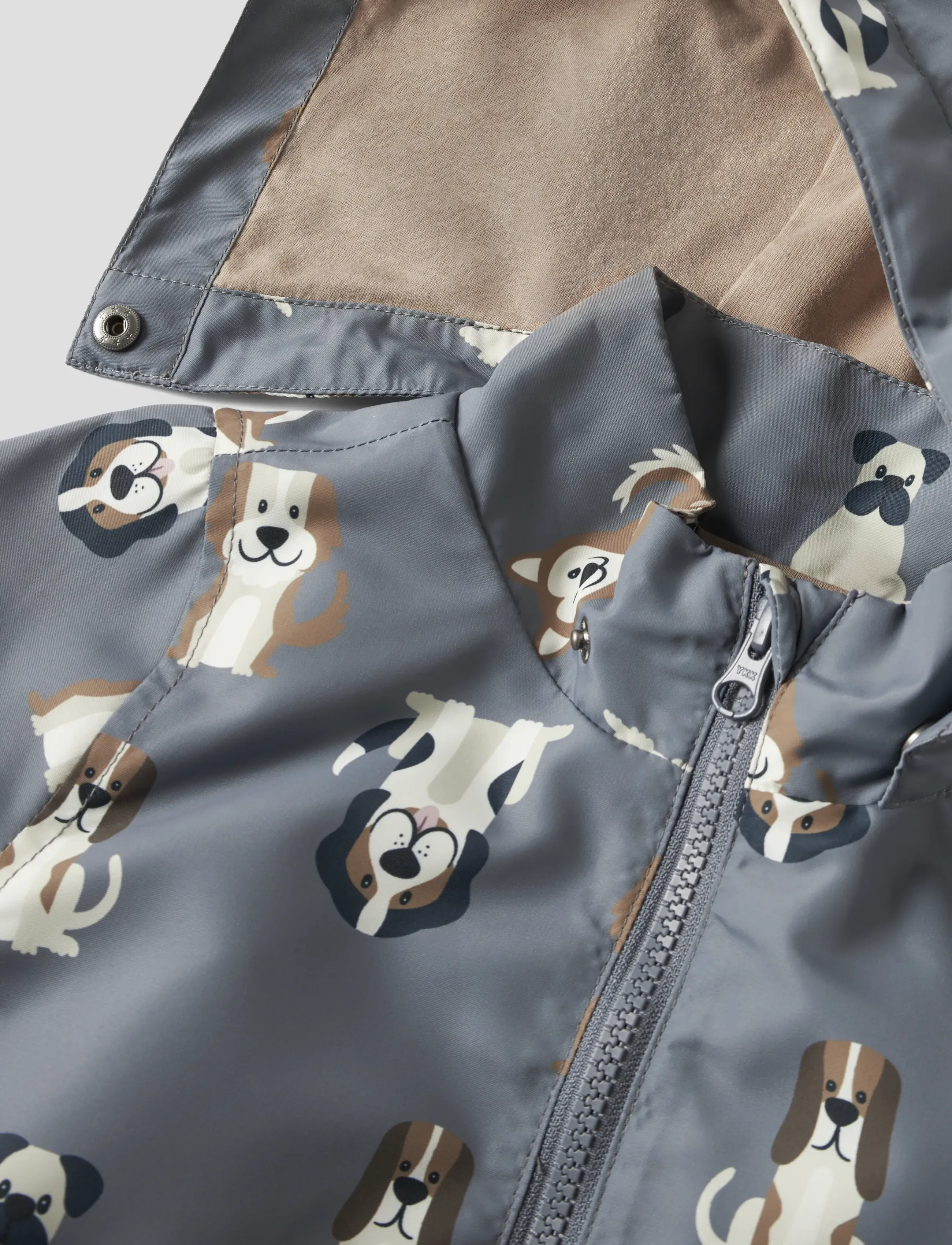 name it - NMMMAX JACKET LI AOP NOOS - efterårsjakker - flint stone - 4