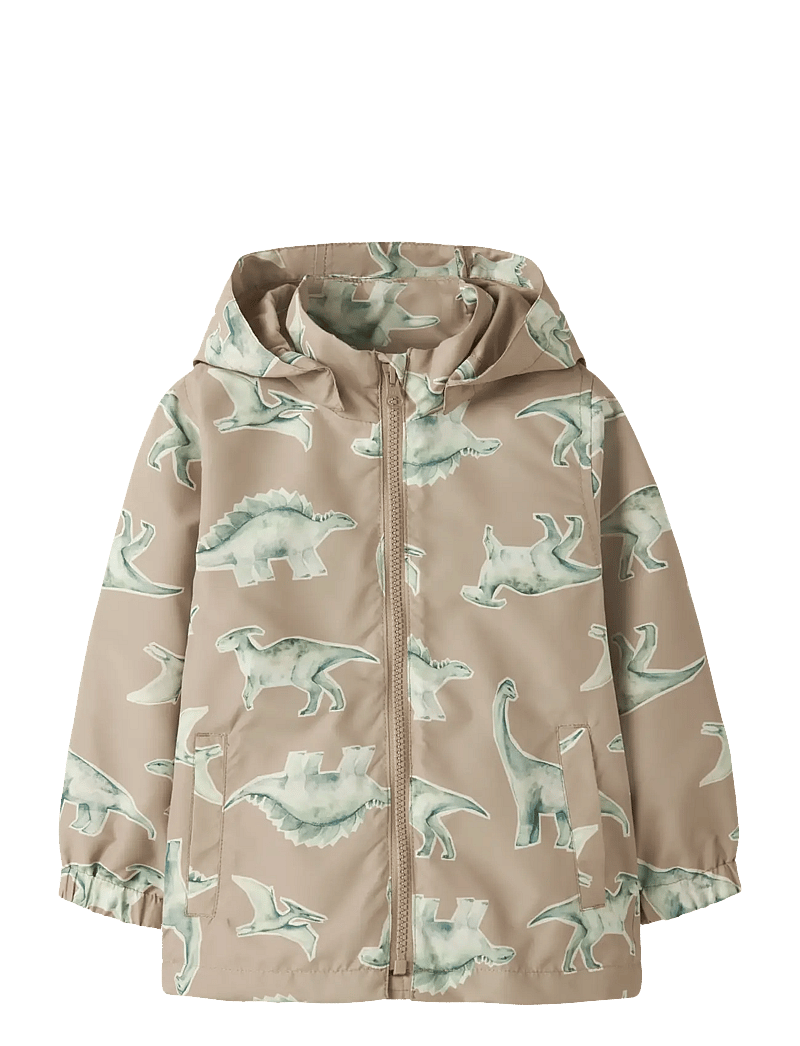 name it - NMMMAX JACKET LI AOP NOOS - shell jakid - oxford tan - 1