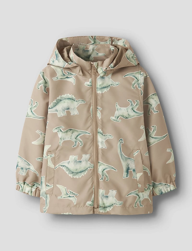 name it - NMMMAX JACKET LI AOP NOOS - shell jakid - oxford tan - 0