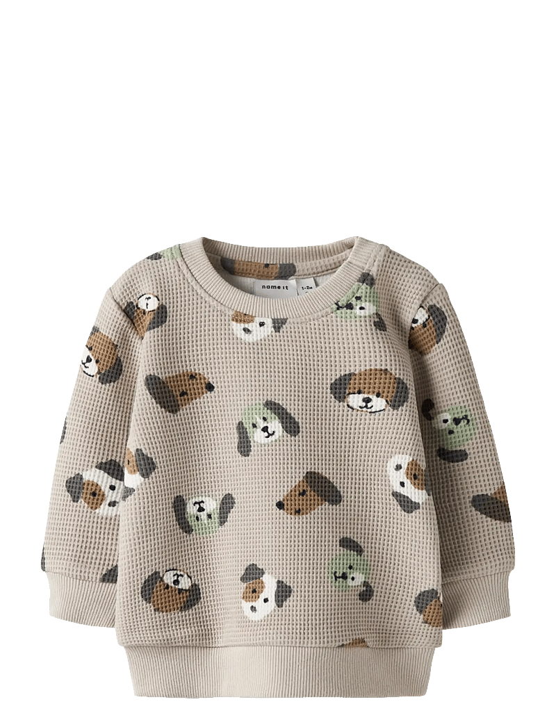 name it - NBMTIMM LS O-NECK - sweatshirts - pumice stone - 0