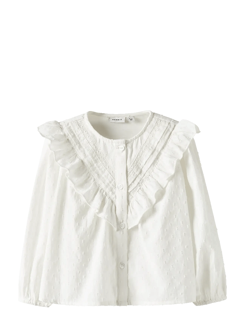 name it - NMFTASHJA LS SHIRT - blusen & tuniken - cloud dancer - 1