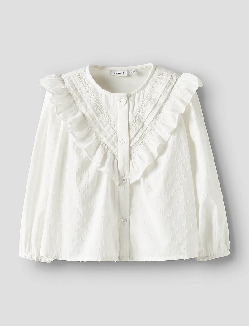name it - NMFTASHJA LS SHIRT - blusen & tuniken - cloud dancer - 0