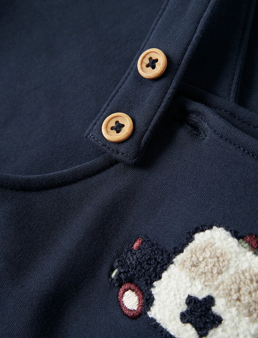 name it - NBMTHORSTEIN SWEAT OVERALL BOX BRU - hängselbyxor - navy blazer - 2