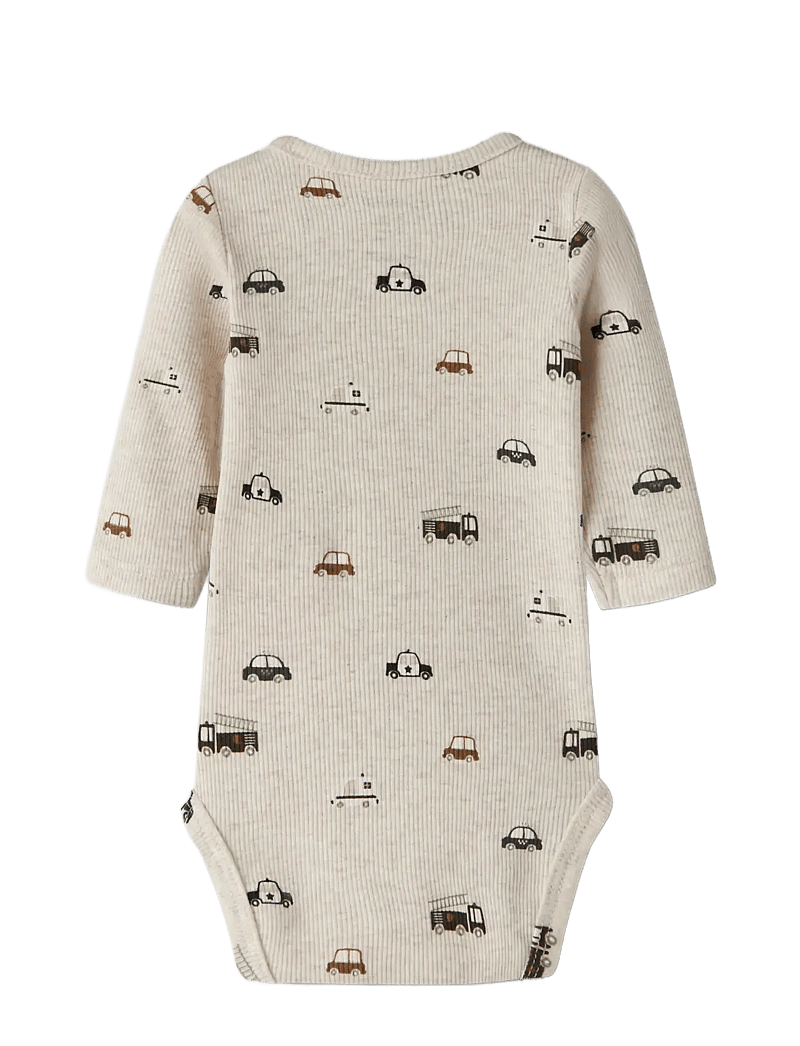 name it - NBMTHUE LS BODY - långärmade bodysuits - peyote melange - 1