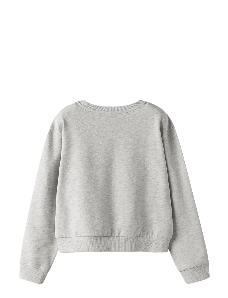 name it - NKFMILLE SHORT NREG LS SWE O-NECK NOOS - sweatshirts - light grey melange - 2