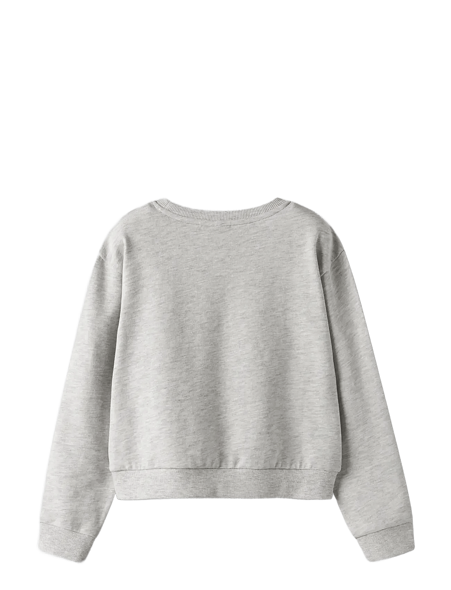 name it - NKFMILLE SHORT NREG LS SWE O-NECK NOOS - sweatshirts - light grey melange - 2