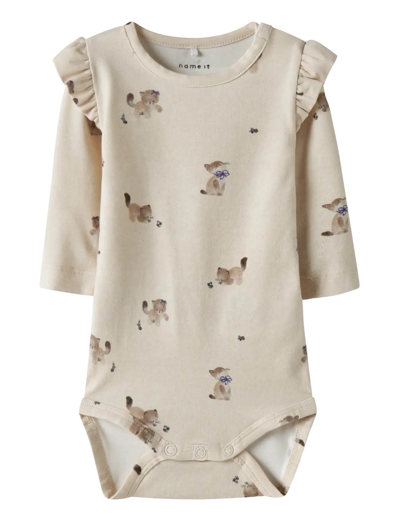 name it Nbftanny Ls Body, Børn, Langærmet Body, Beige, Str: 68