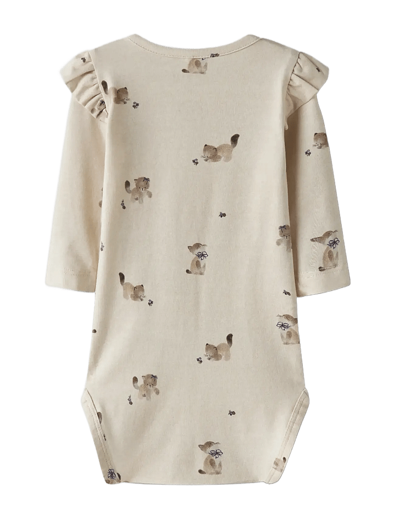name it - NBFTANNY LS BODY - langärmelige bodys - peyote melange - 1