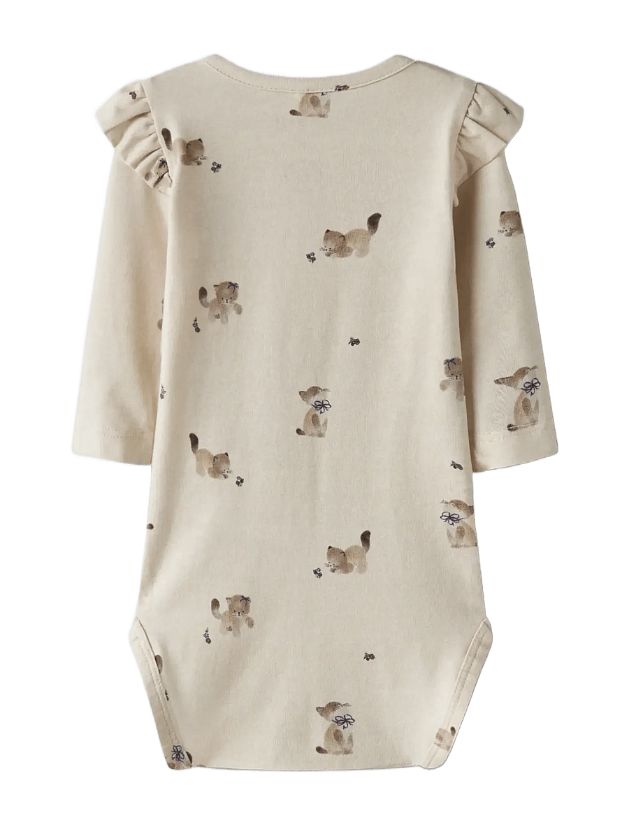 name it - NBFTANNY LS BODY - langärmelige bodys - peyote melange - 1