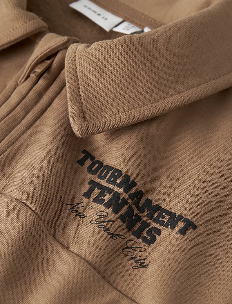 name it - NKMTRENT LS NREG SWEAT POLO BRU - sweatshirts - toasted coconut - 3