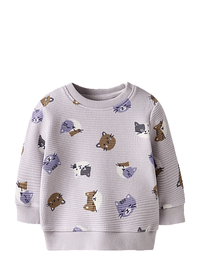 name it NBFTAMMIE LS O-NECK - Baby 0 bis 2 Jahren - LILAC MARBLE / purple