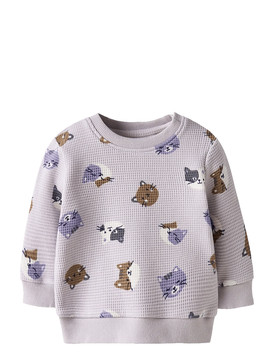 name it - NBFTAMMIE LS O-NECK - sweatshirts - lilac marble - 1