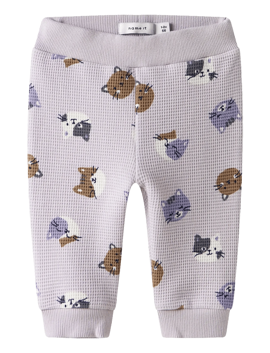 name it - NBFTAMMIE PANT - mjukisbyxor - lilac marble - 0