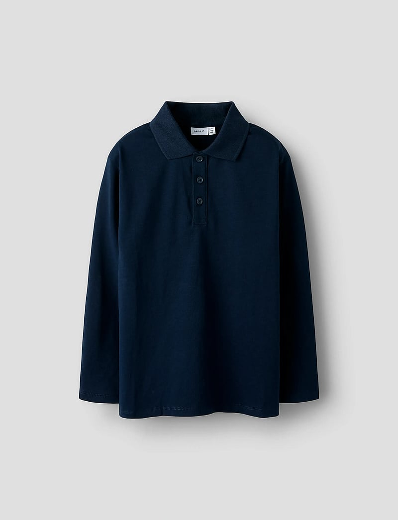 name it - NKMKALLY LS NREG POLO - langærmede poloer - dark sapphire - 0