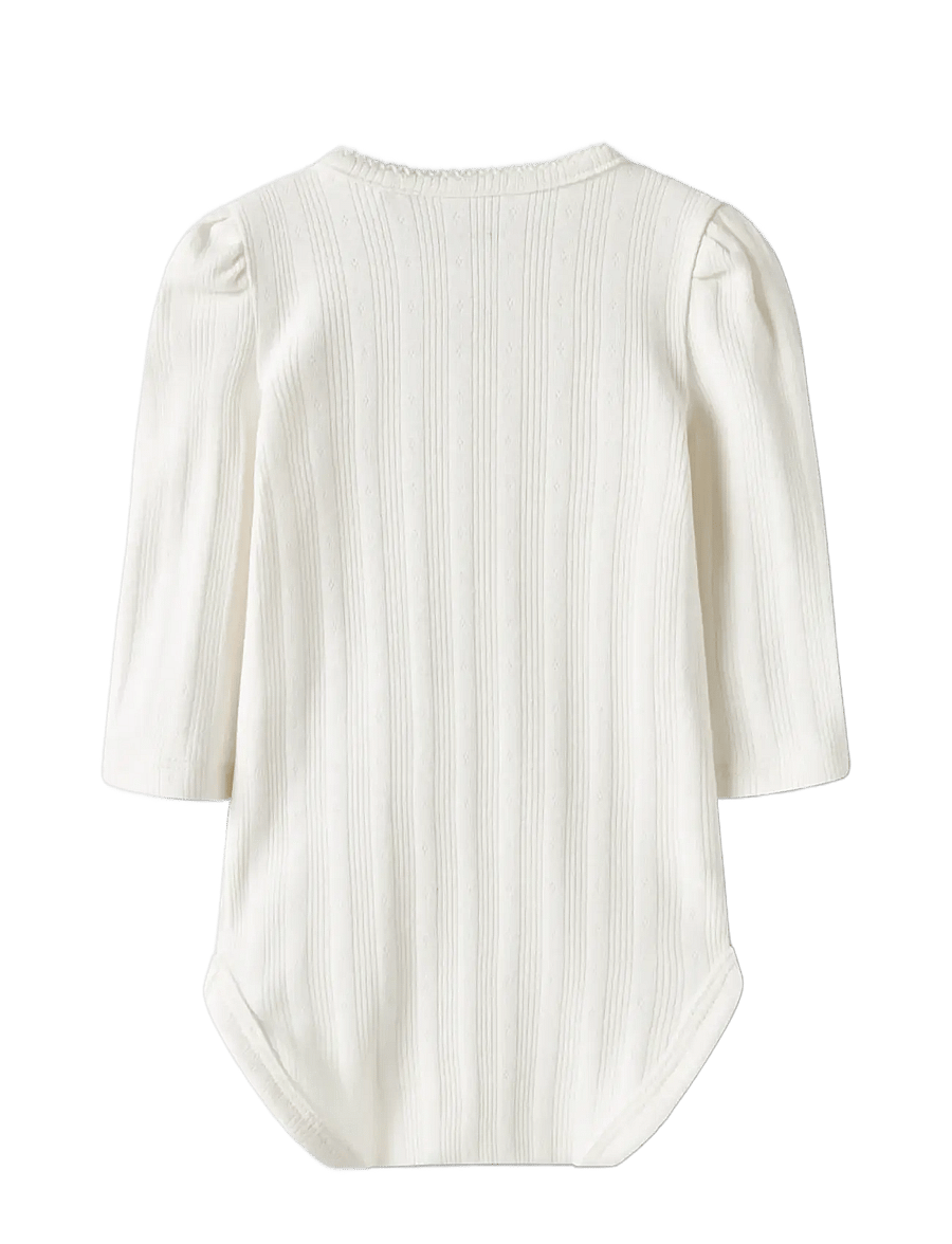 name it - NBFTURBINE LS BODY - pikkade varrukatega bodid - cloud dancer - 2
