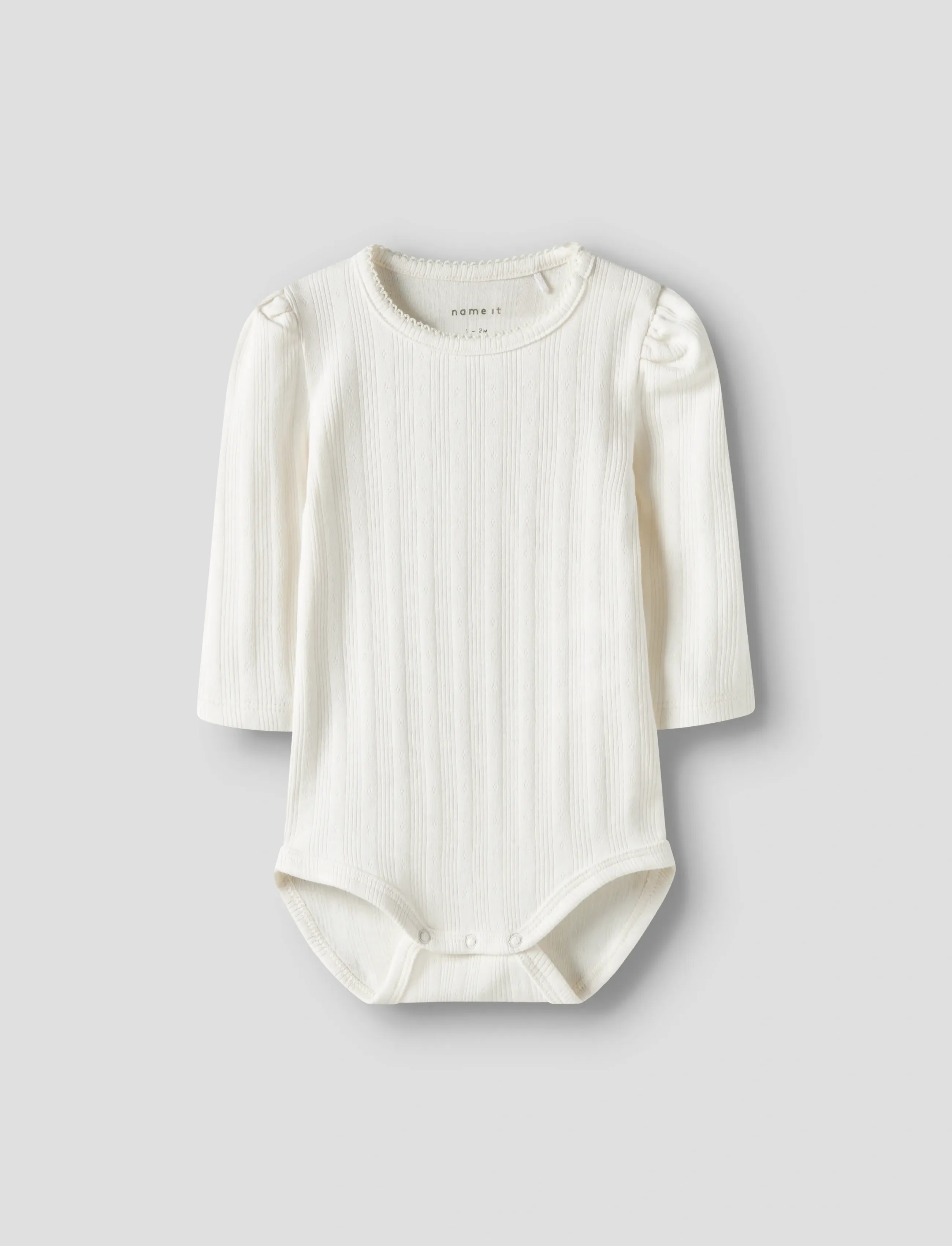 name it Nbfturbine Ls Body, Børn, Langærmet Rib Body, Cream, Str: 56