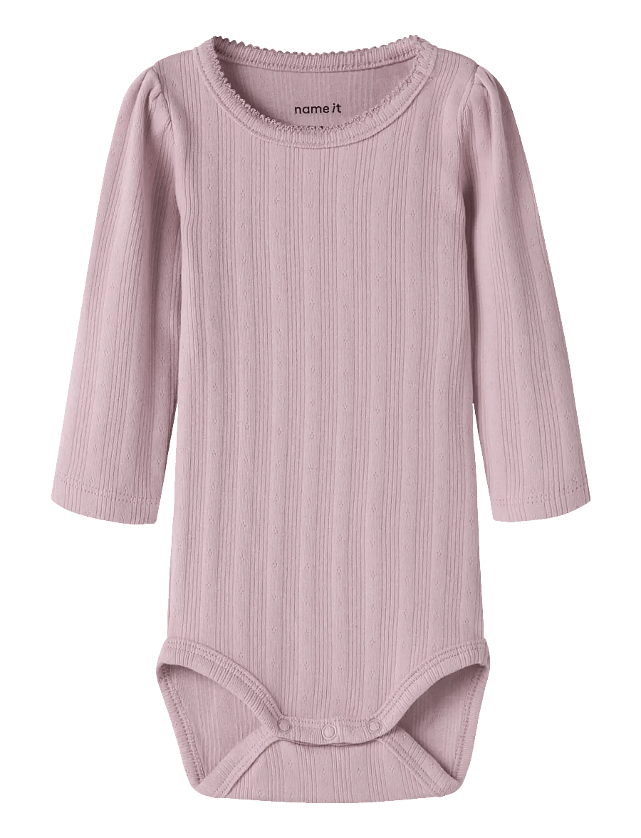 name it - NBFTURBINE LS BODY - rompers met lange mouwen - dawn pink - 1