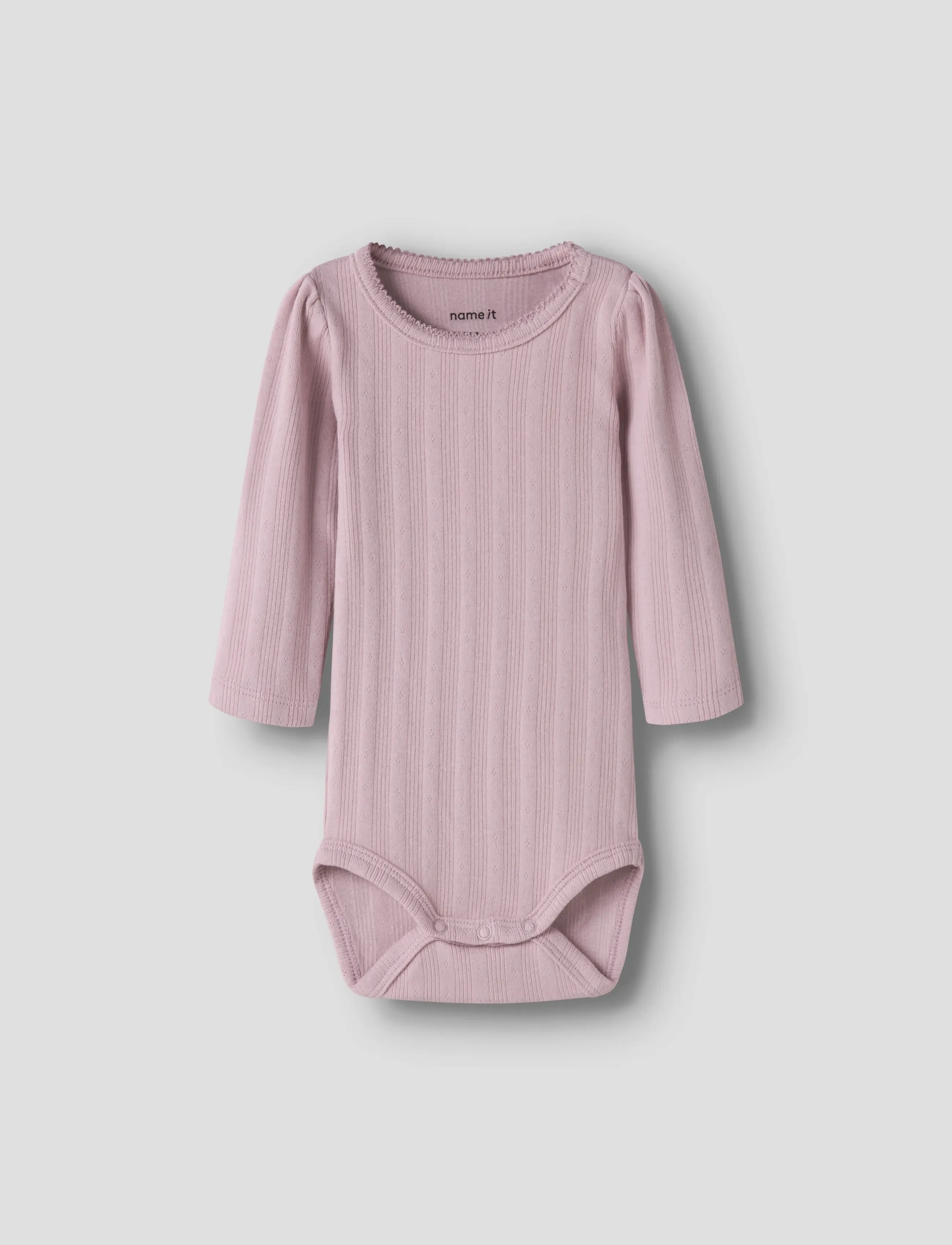 name it Nbfturbine Ls Body, Børn, Langærmet Rib Body, Pink, Str: 50