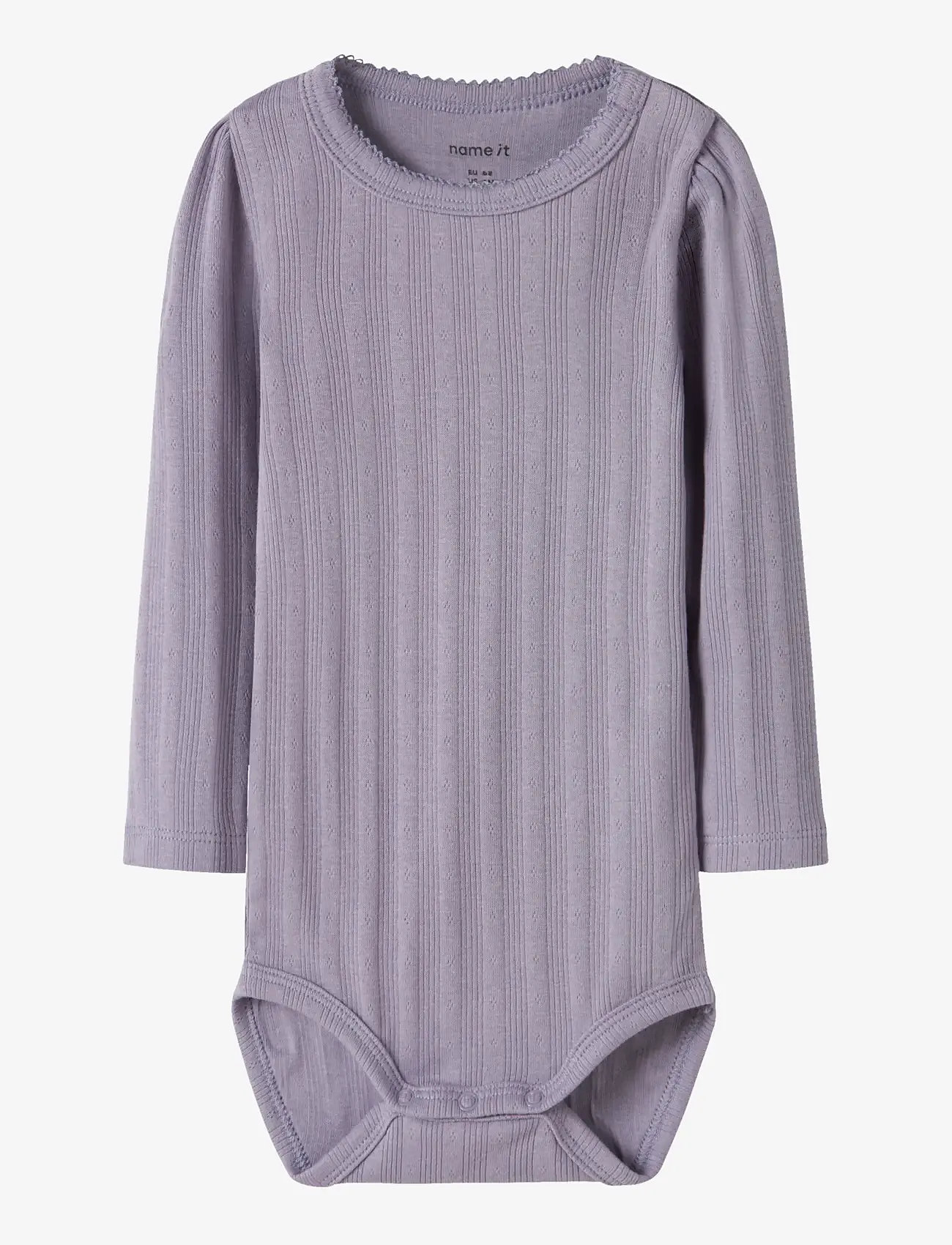 name it - NBFTURBINE LS BODY - langærmede bodyer - lavender gray - 1