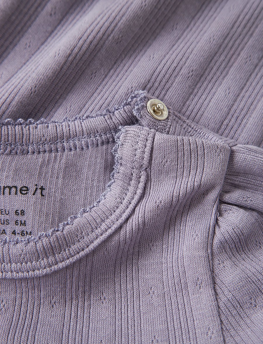 name it - NBFTURBINE LS BODY - langärmelige bodys - lavender gray - 3