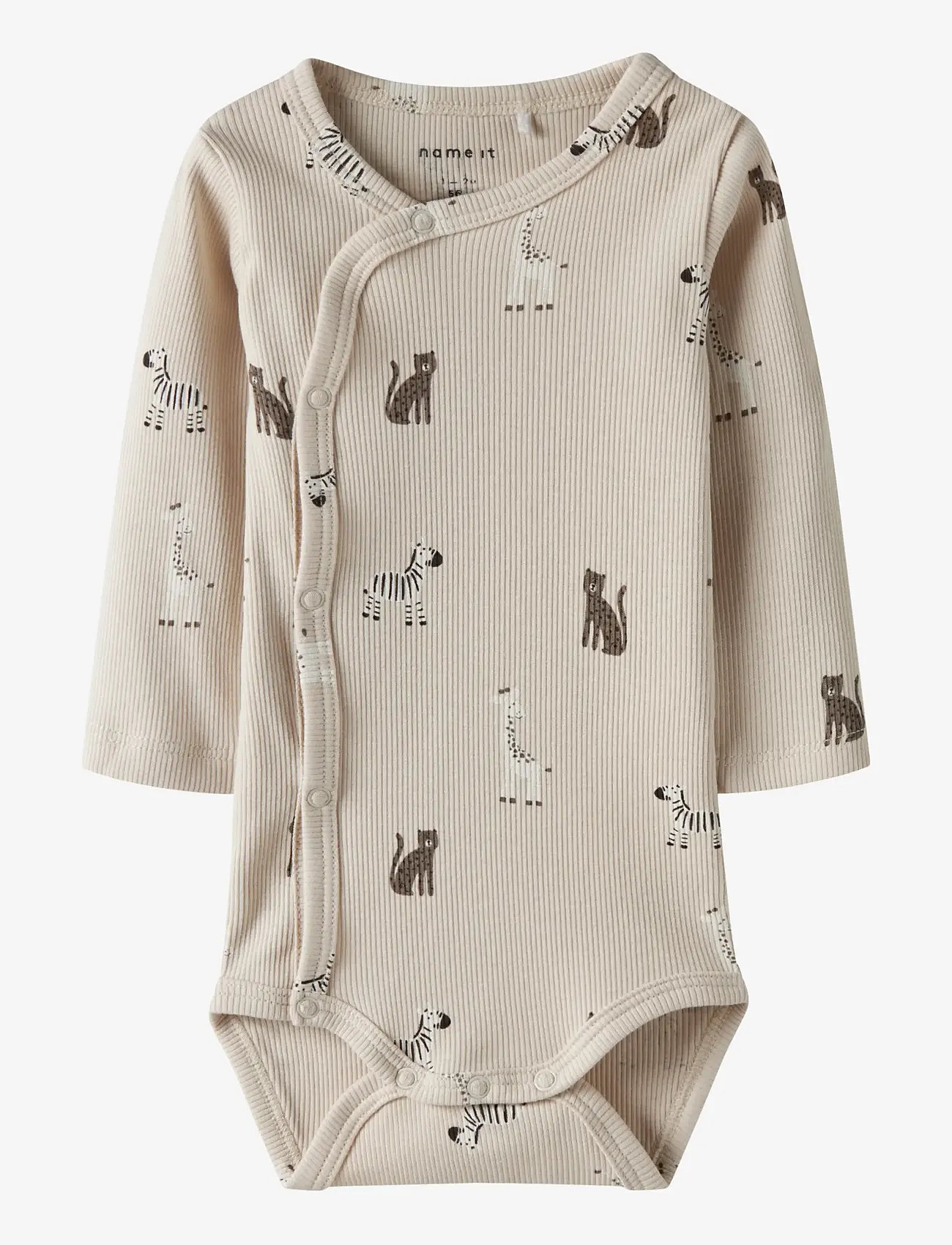 name it - NBNTOLLA LS WRAP BODY - omslagrompers - summer sand - 1