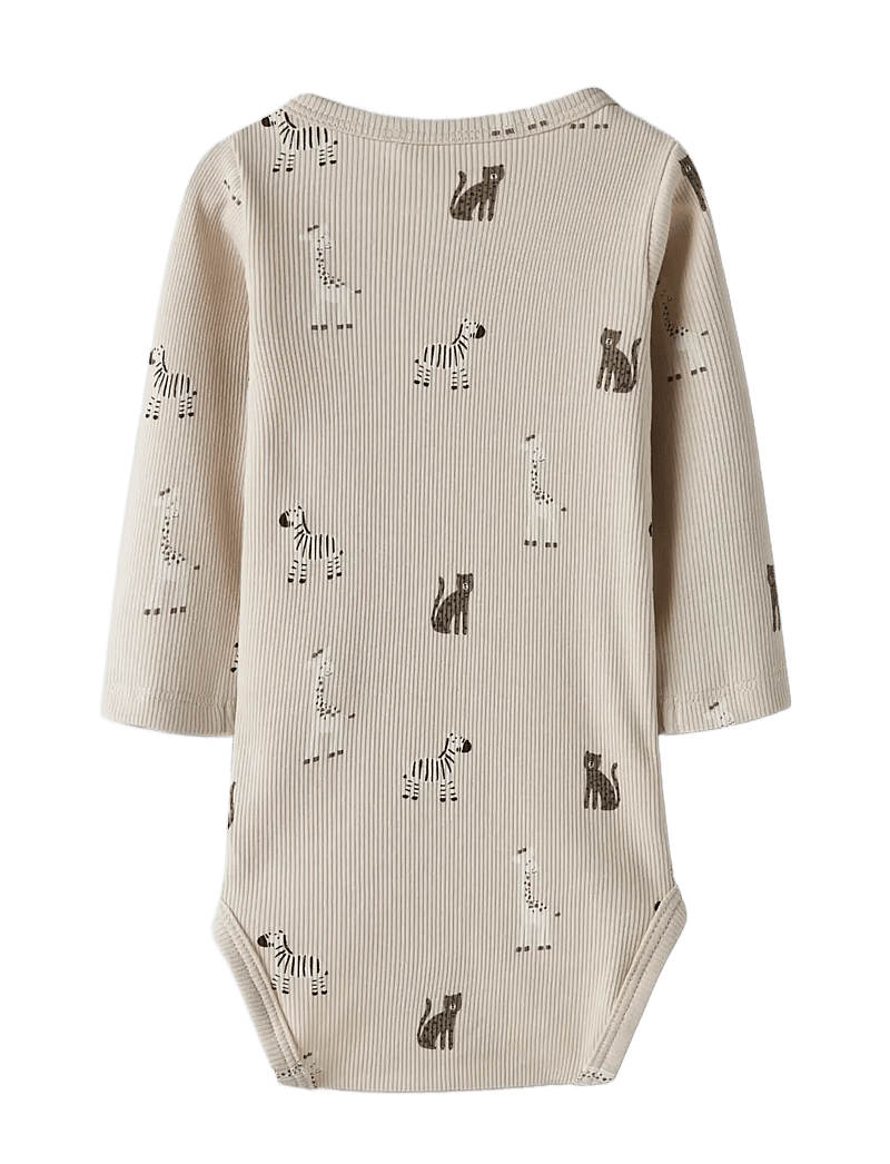 name it - NBNTOLLA LS WRAP BODY - omslagrompers - summer sand - 2