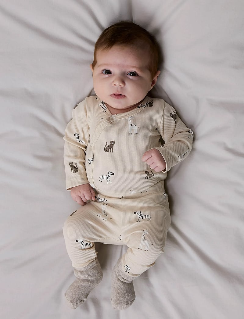 name it - NBNTOLLA LS WRAP BODY - omslagrompers - summer sand - 4