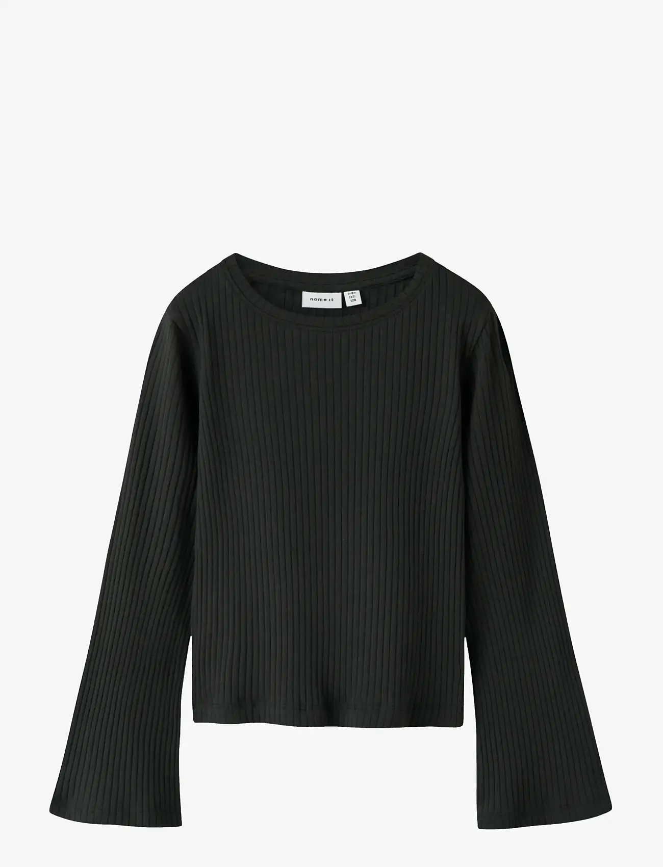 name it - NKFOKALO LS SHORT TOP - long-sleeved t-shirts - black - 1