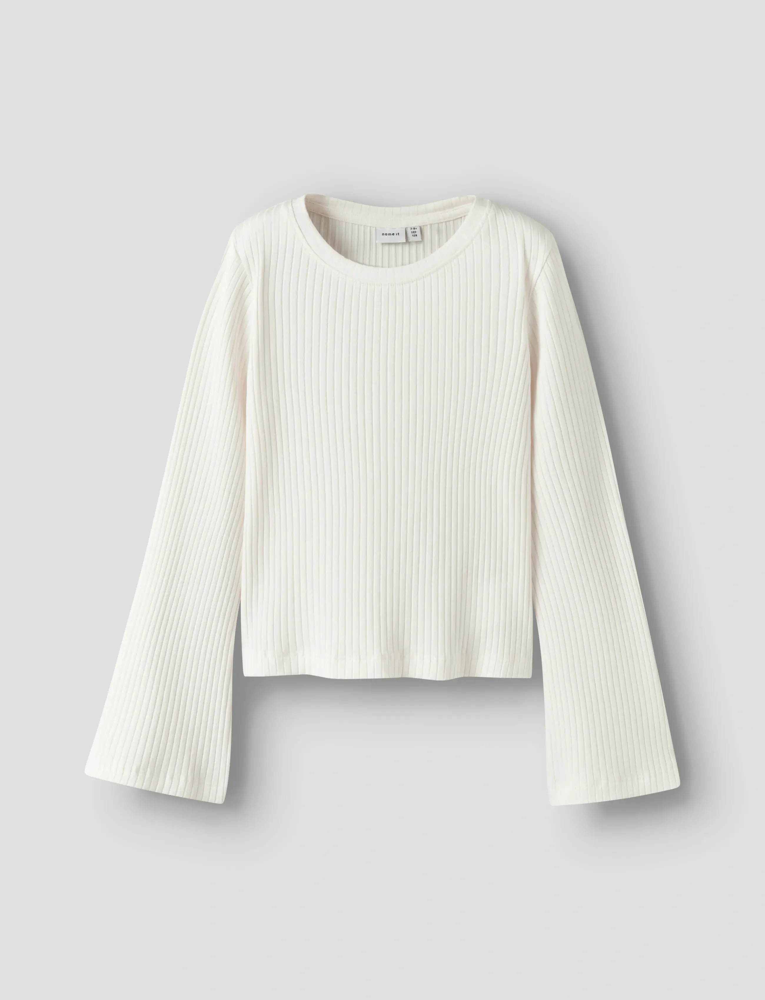 name it NKFOKALO LS SHORT TOP - Oberteile & T-Shirts - JET STREAM / white