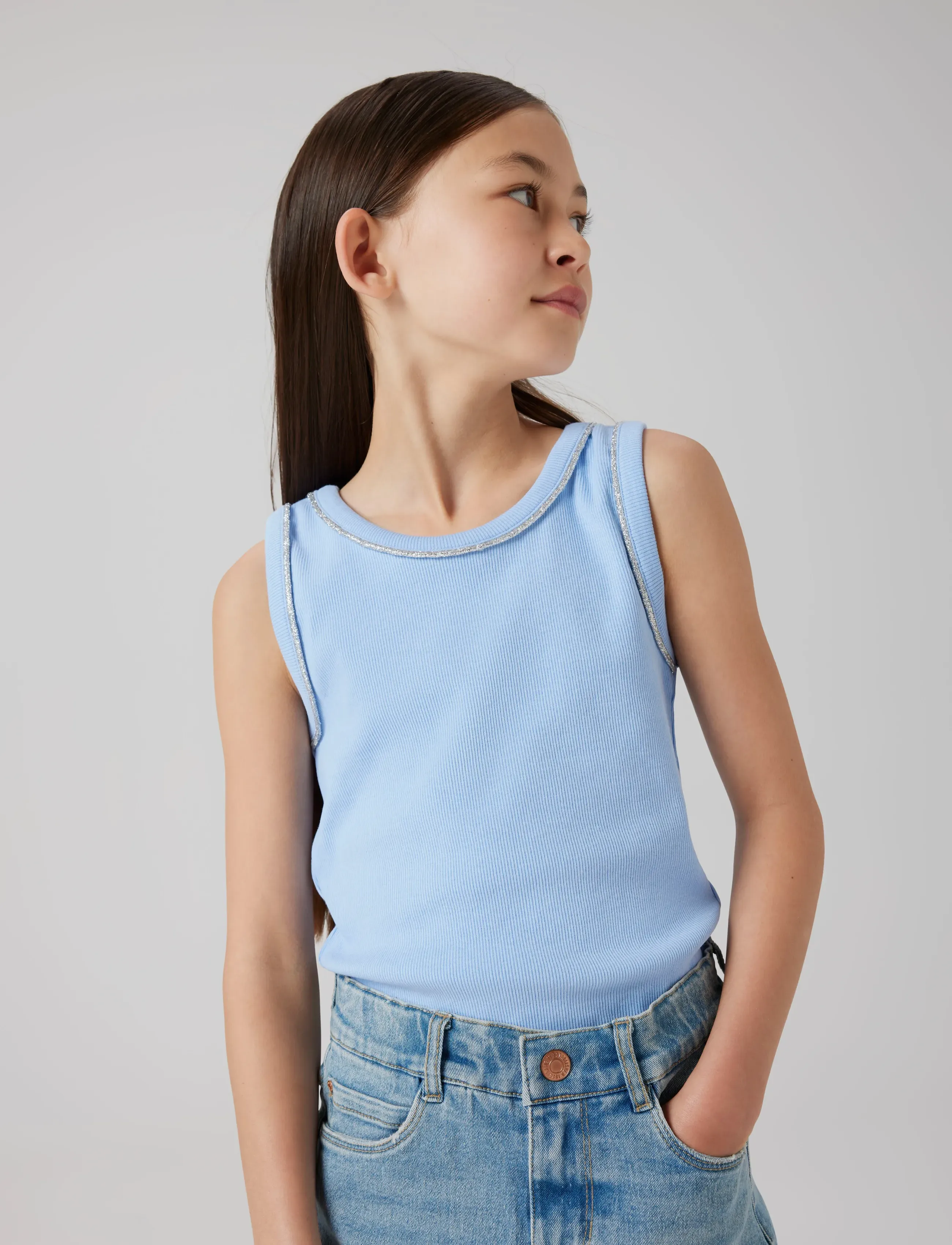 name it - NKFJANNY SL TOP - tank top - serenity - 2