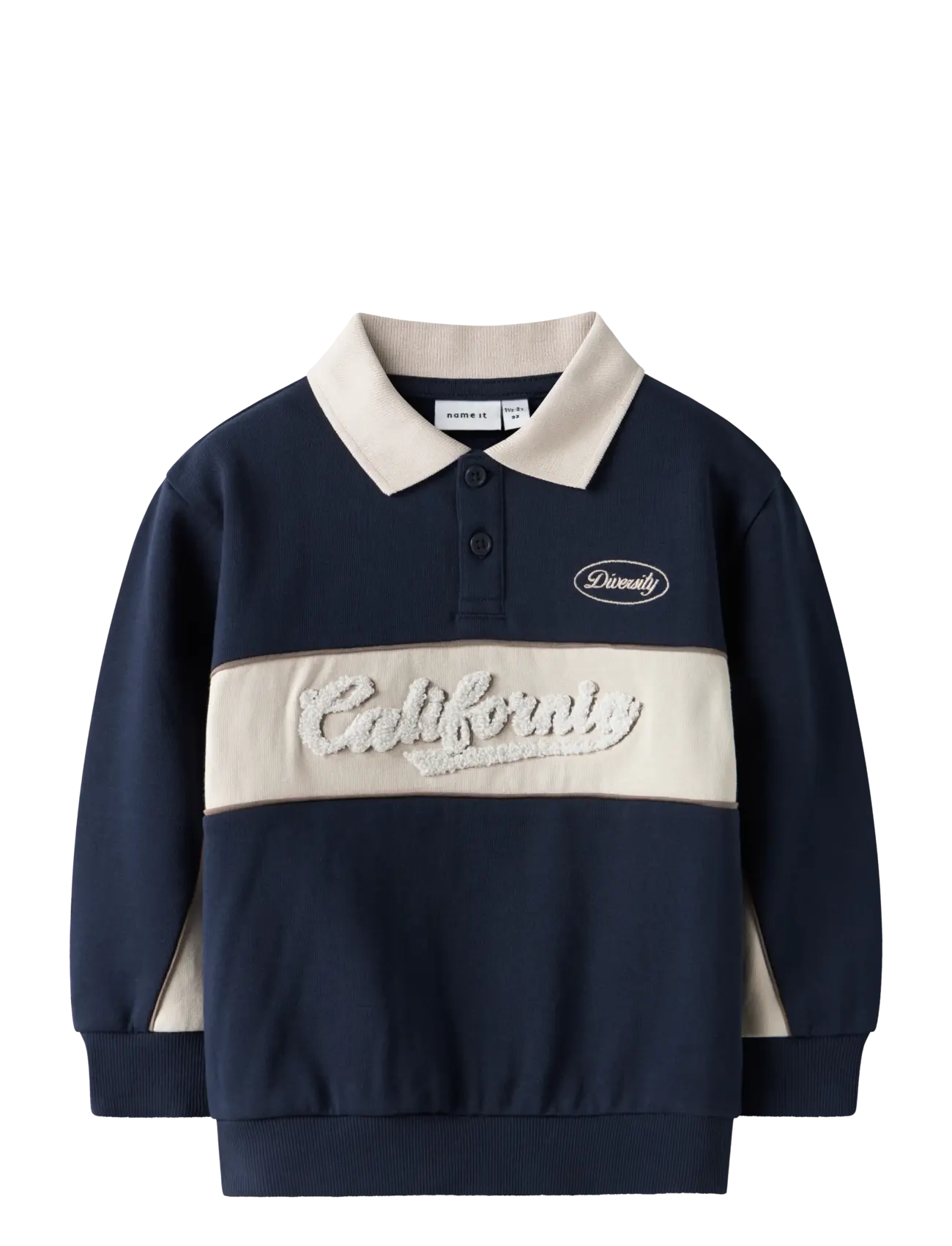 name it NMMTUCAN LS NREG SWEAT POLO UNB - Oberteile - NAVY BLAZER / navy
