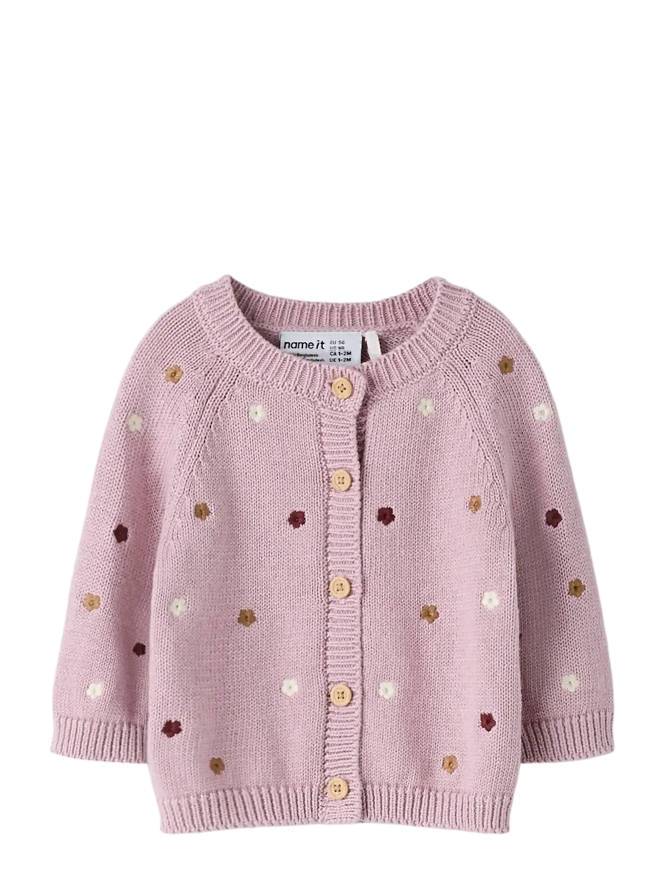 NBFTIFLOW LS KNIT CARD - DAWN PINK