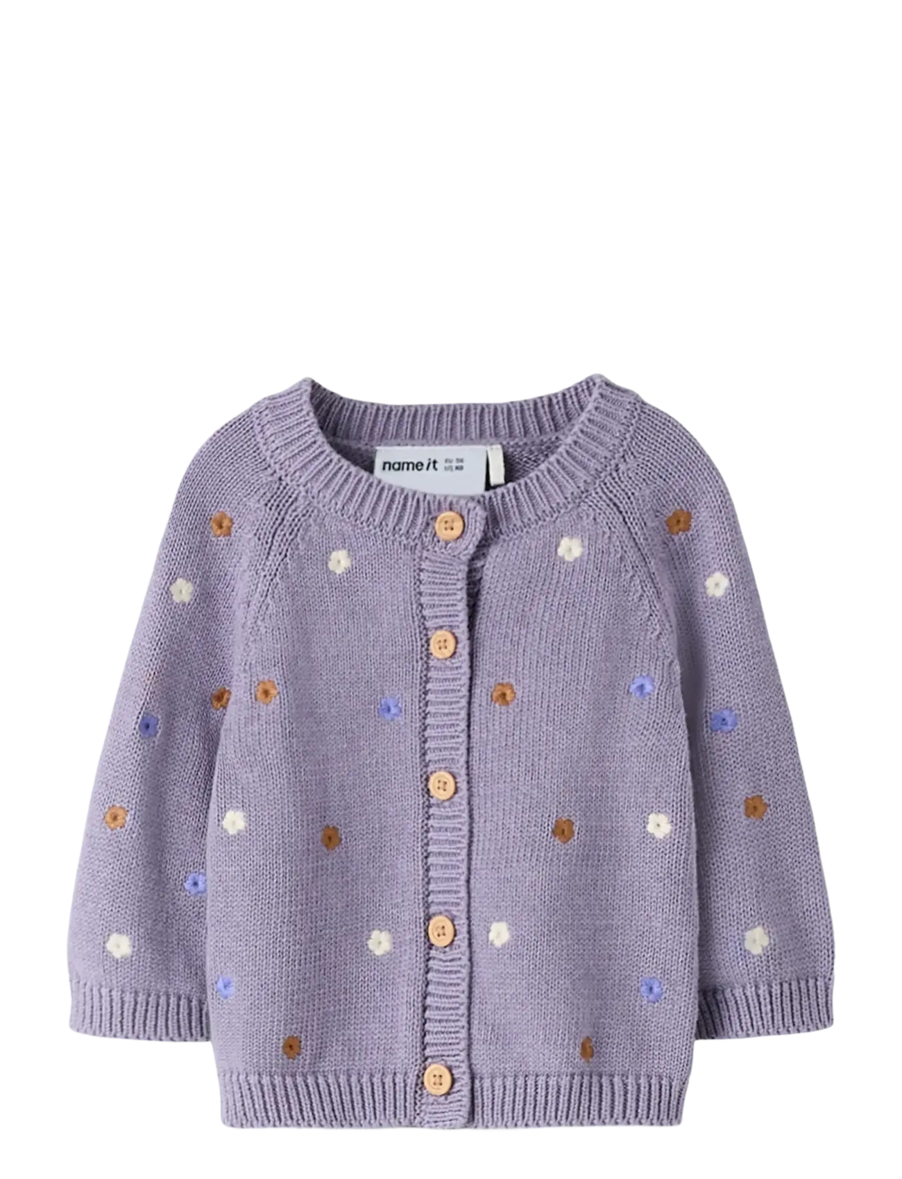 name it NBFTIFLOW LS KNIT CARD - Strik - LAVENDER GRAY / purple