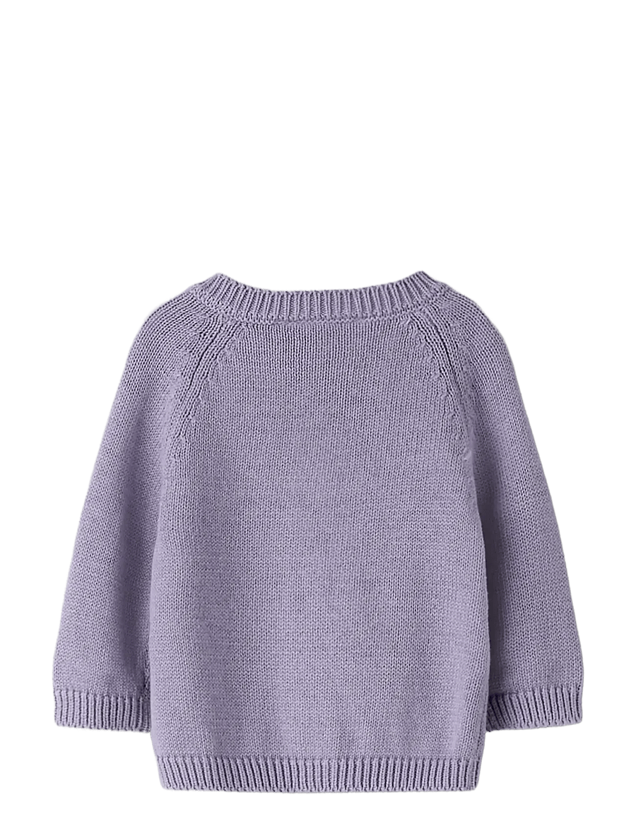 name it - NBFTIFLOW LS KNIT CARD - koftor - lavender gray - 2