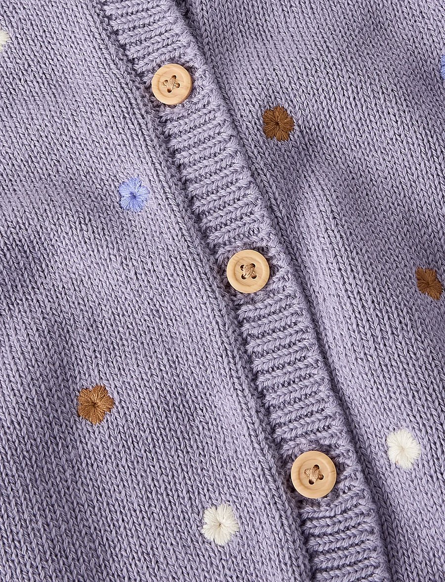name it - NBFTIFLOW LS KNIT CARD - koftor - lavender gray - 3