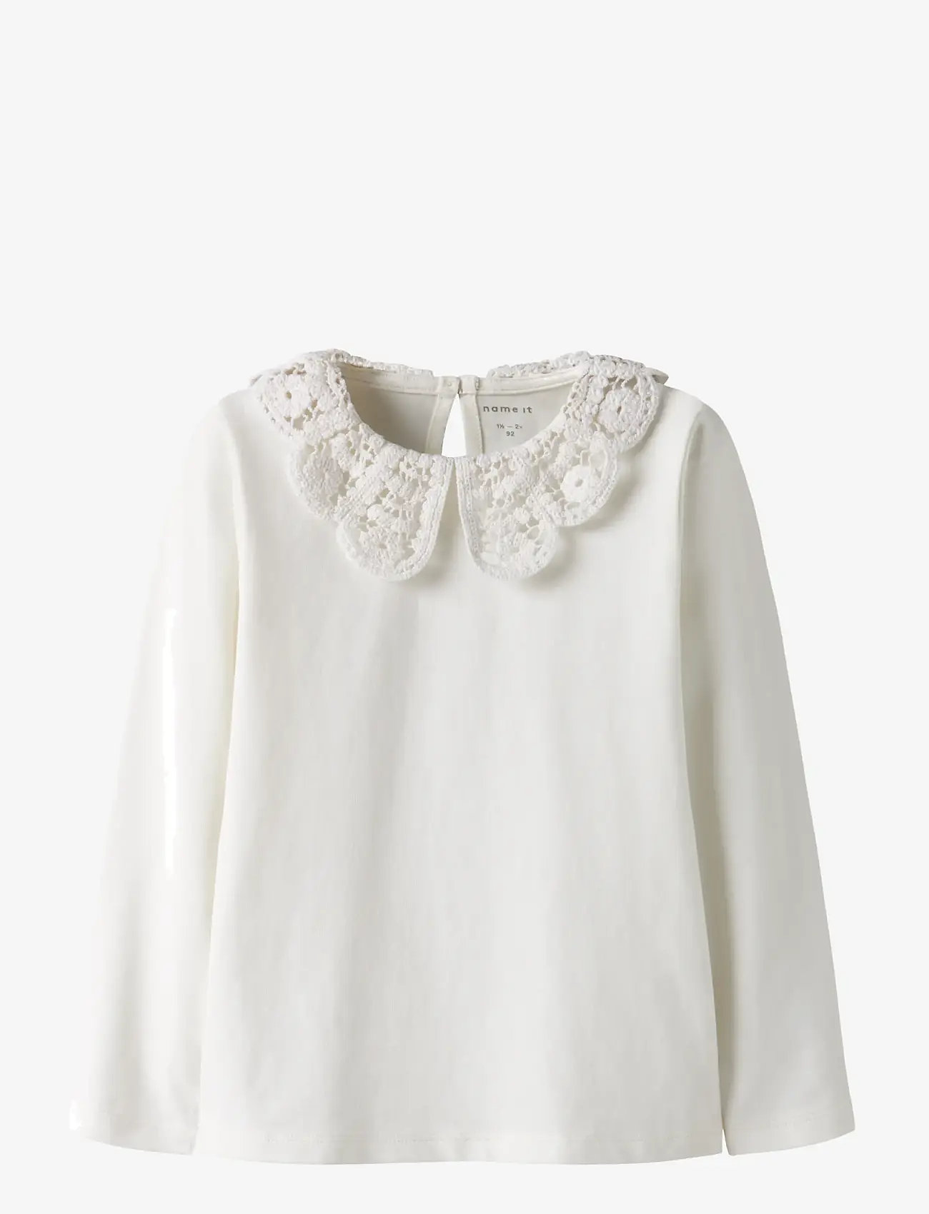 name it - NMFTUAJA LS TOP - långärmade t-shirts - cloud dancer - 0