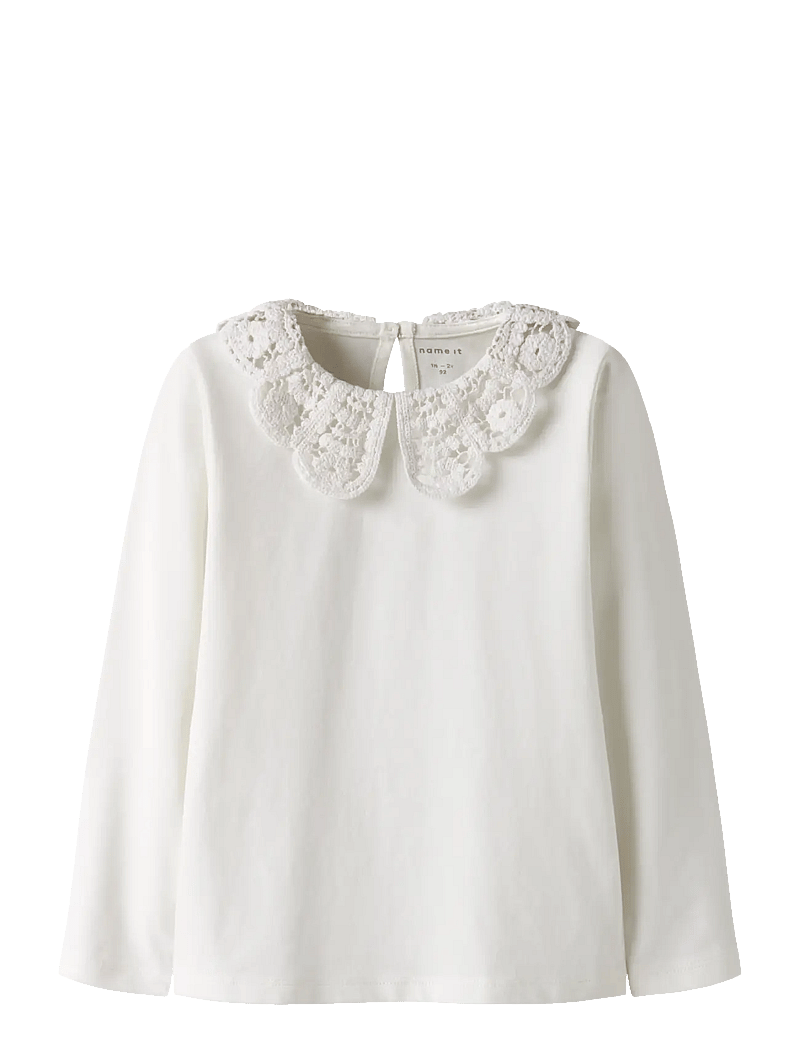 name it - NMFTUAJA LS TOP - langärmelig - cloud dancer - 0