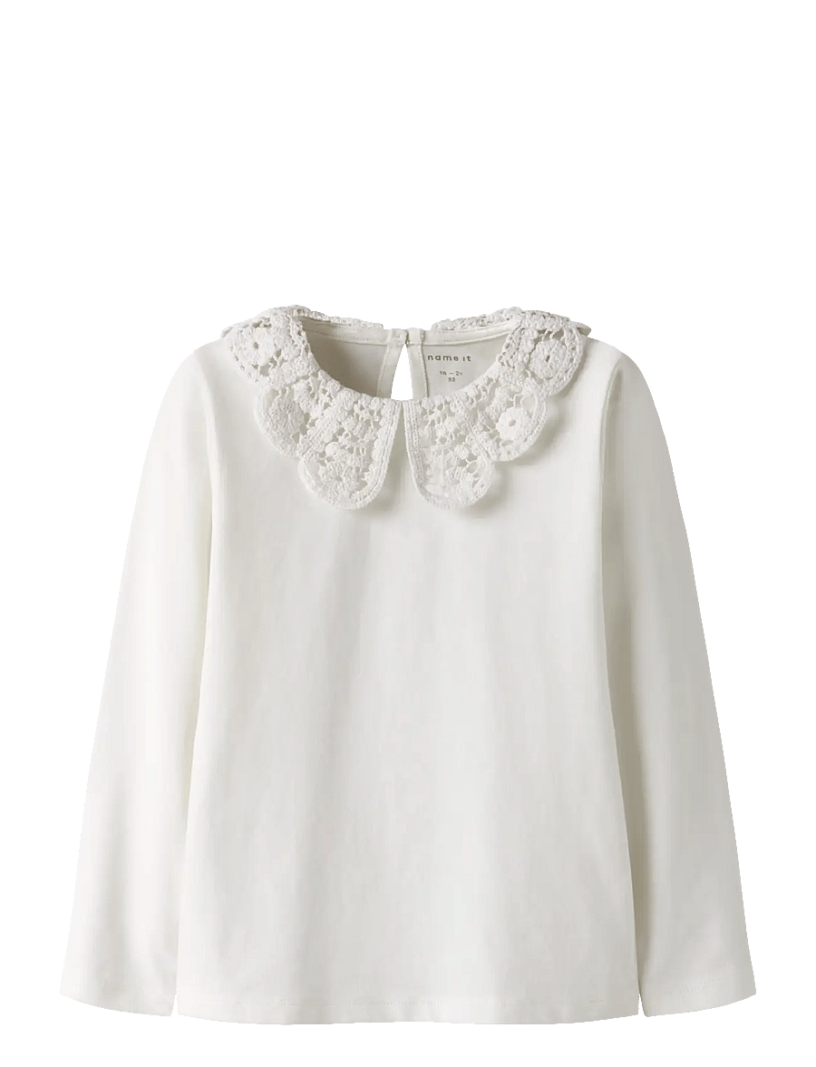 name it - NMFTUAJA LS TOP - langärmelig - cloud dancer - 0